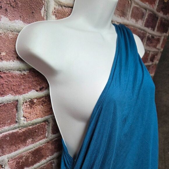 A New Day One-Shoulder Ruched Mini Dress | Women’s XXL | Teal Knee-Length - Picture 4 of 7